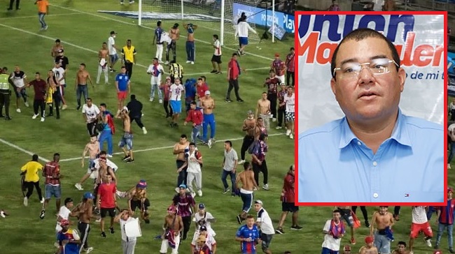 Alberto Mario Garzón, dirigente del Unión Magdalena señaló de injusta la sanción de la Dimayor al equipo.