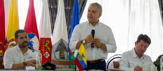 Desde la base antinarcóticos de la Policía en Necoclí, Antioquia, el Presidente Iván Duque confirmó que se contará con más de 1.400 efectivos.