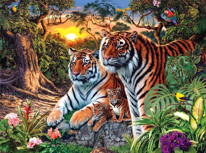Y tú cuantos tigres ves en esta imagen?