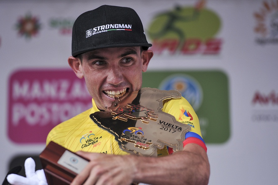 Aristóbulo Cala, campeón de la Vuelta a Colombia./ Foto El Espectador Mauricio Alvarado