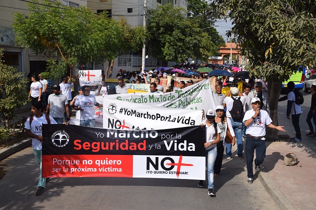 Marcha por la seguridad y la vida. Foto: Édgar Fuentes