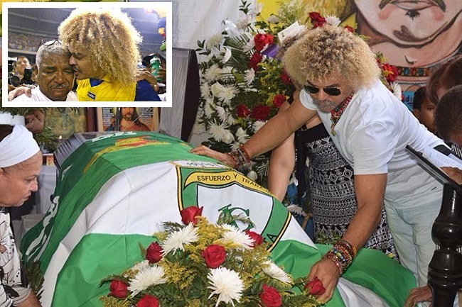 Carlos 'El Pibe' Valderrama, se despidió de su padre 'Jaricho', el 23 de agosto del 2016