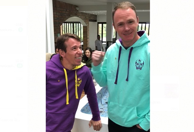 Rigoberto Urán y Chris Froome