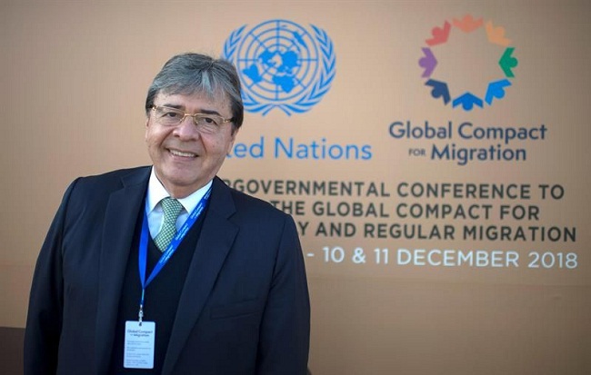 Canciller colombiano Carlos Holmes Trujillo