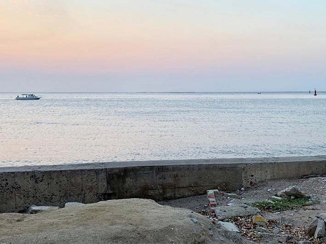 Así se vería la Bahía sin El Morro. Fotomontaje