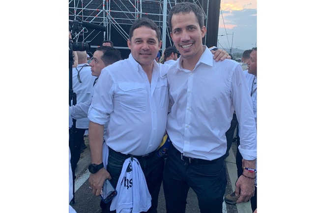 Senador Honorio Henríquez y Juan Guaidó, presidente interino de Venezuela