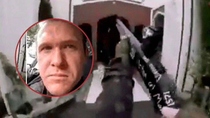 Captura de video del autor de la masacre