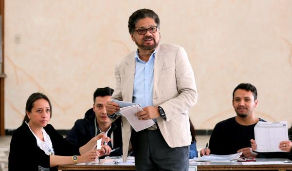 En la imagen, el número dos de la antigua guerrilla de las Farc, Iván Márquez. EFE/Archivo