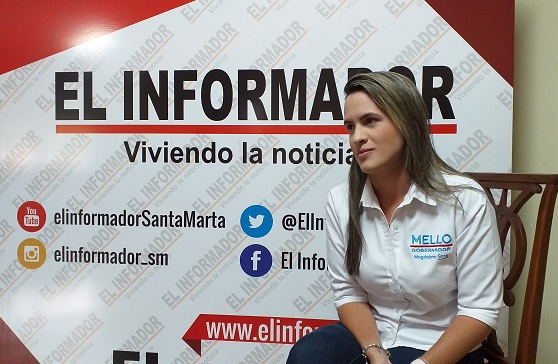 Tatiana Otero, vocera de la campaña de l candidato a la Gobernación del Magdalena, Luis Miguel Cotes