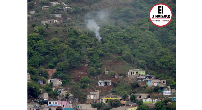 Quema de árboles e invasiones en el cerro de María Eugenia en Santa Marta.