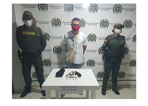 Roger Manuel Contreras Osorio fue capturado para responder por el delito de porte, tráfico y fabricación de arma de fuego.