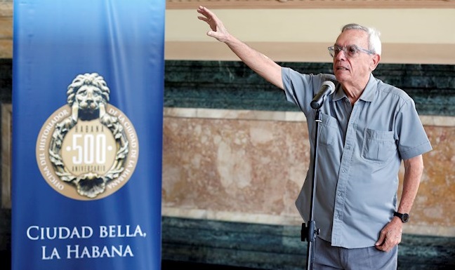 Fotografía de archivo del 12 de noviembre de 2018, del historiador cubano Eusebio Leal durante un acto en La Habana (Cuba). 