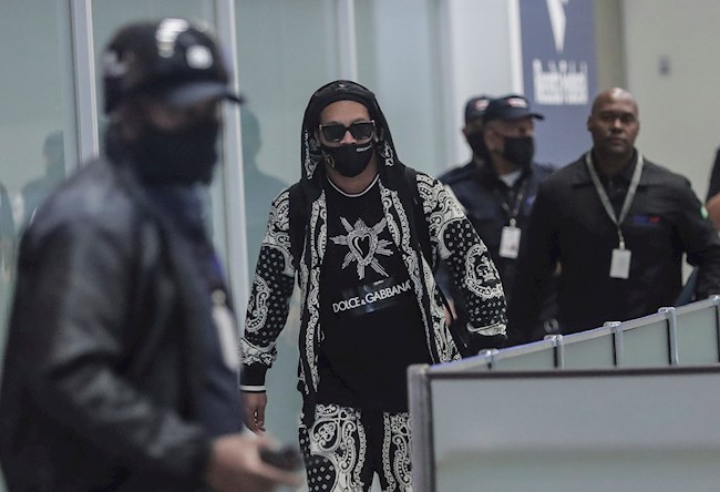 Ronaldinho Gaucho llegó a Río de Janeiro, (Brasil).