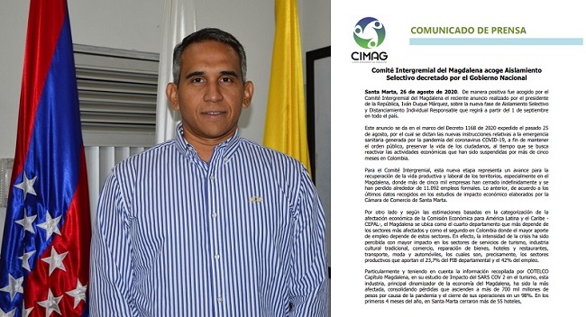 Alfonso Lastra Fuscaldo, presidente ejecutivo de la Cámara de Comercio de Santa Marta para el Magdalena.