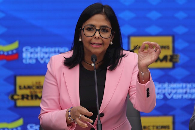 En la imagen un registro de la vicepresidenta de Venezuela, Delcy Rodríguez. EFE