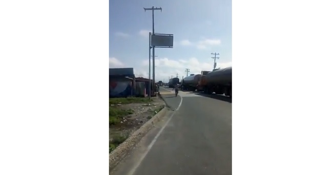 Captura de video a la altura del peaje de Tasajera.