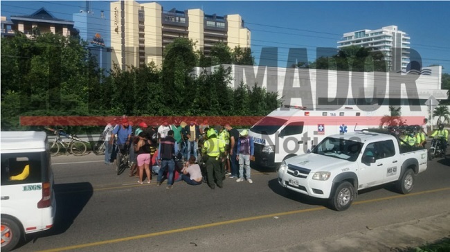 Accidente en la vía Santa Marta - Ciénaga