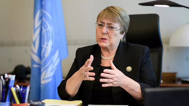 Michelle Bachelet, alta comisionada de la ONU para los derechos humanos.