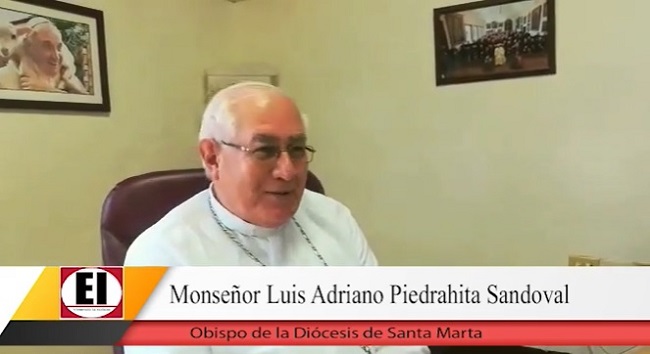 Monseñor Luis Adriano Piedrahita, Obispo de la Diócesis de Santa Marta.
