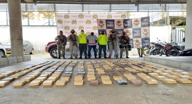 Cargamento incautado en Buenaventura.