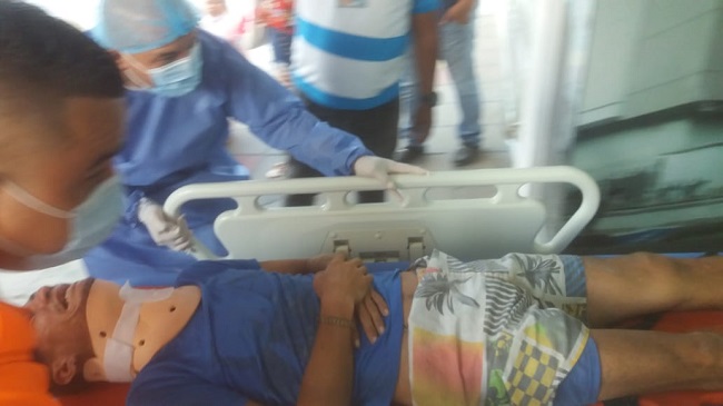 Herido en accidente.