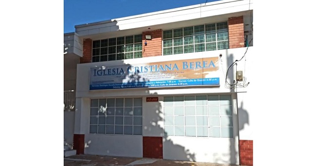 Fachada de la Iglesia Cristiana Berea en Barranquilla.