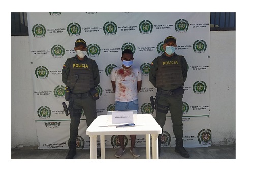 Marlon Enrique Lara Pacheco, fue capturado por personal de la Policía Metropolitana de Santa Marta