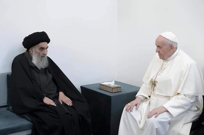 El Papa Francisco se reúne con el Grand Ayatollah Al-Sistani EFE