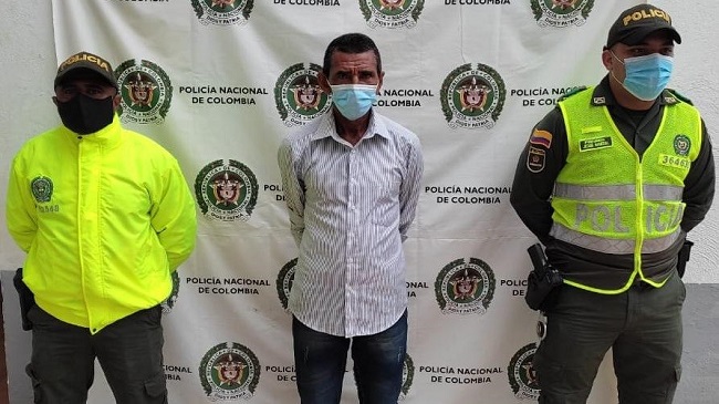 Diego Fernando Orozco Coba, fue capturado por la Policía del Magdalena en área rural del Pivijay, Magdalena.