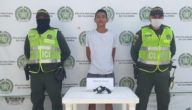 Arnobis De Jesús Escorcia Avendaño, capturado en operativo policial en el barrio Corea de Santa Marta.