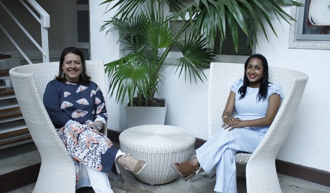 María Ximena Lombana, ministra de Comercio, Industria y Turismo y Angélica María Mayolo, ministra de Cultura.