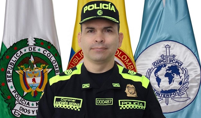 Coronel Andrés Serna Bustamante, comandante Departamento de Policía Magdalena.