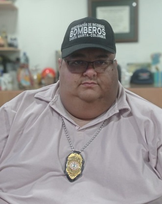 José Manuel Chahin, comandante del Cuerpo de Bomberos y Voluntarios de Santa Marta.