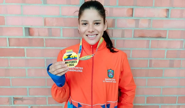 Estrella Marina Lobo, atleta samaria clasificada a los Juegos Bolivarianos 2022.