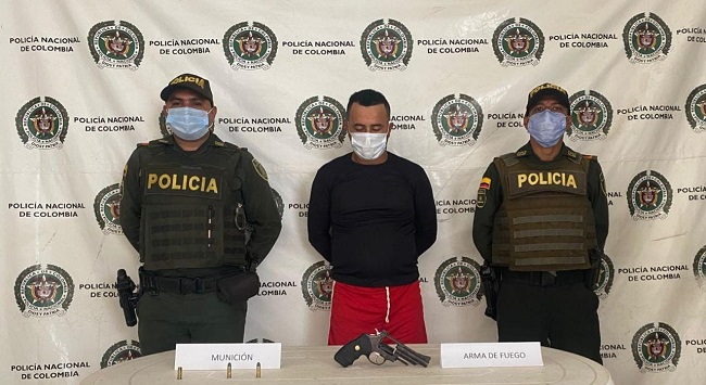 Jhon Palencia Gutiérrez, fue capturado por personal de la Policía del Magdalena en un procedimiento realizado por uno de los cuadrantes.
