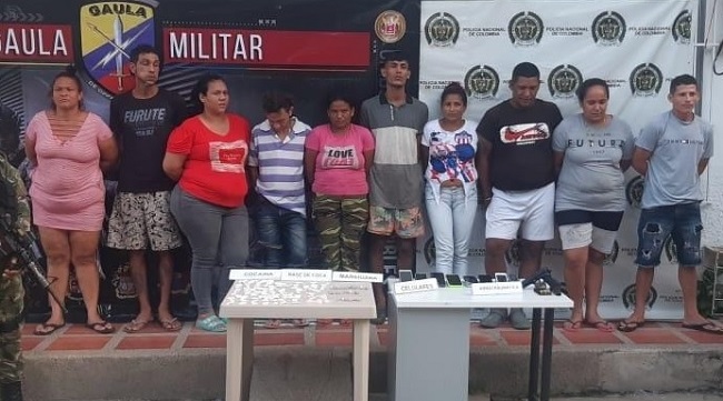 Jovana Reales, Mieloides Fontalvo, Luz Orozco, Leonel Saavedra, Jader Ortiz, Triana Márquez, Edwin Hurtado, Carlos De la Marck, Ana Serrano, Fahir Fontalvo, capturados.