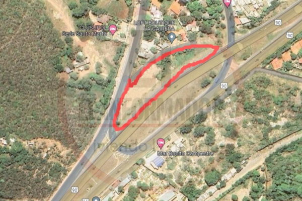Imagen satelital (Google Maps) del predio en el que se construyen las canchas de Pádel