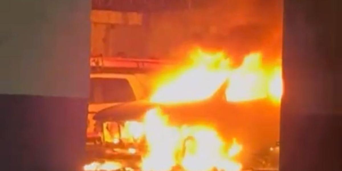 Parqueadero de la empresa  Air-e fue incendiado por los fundanenses