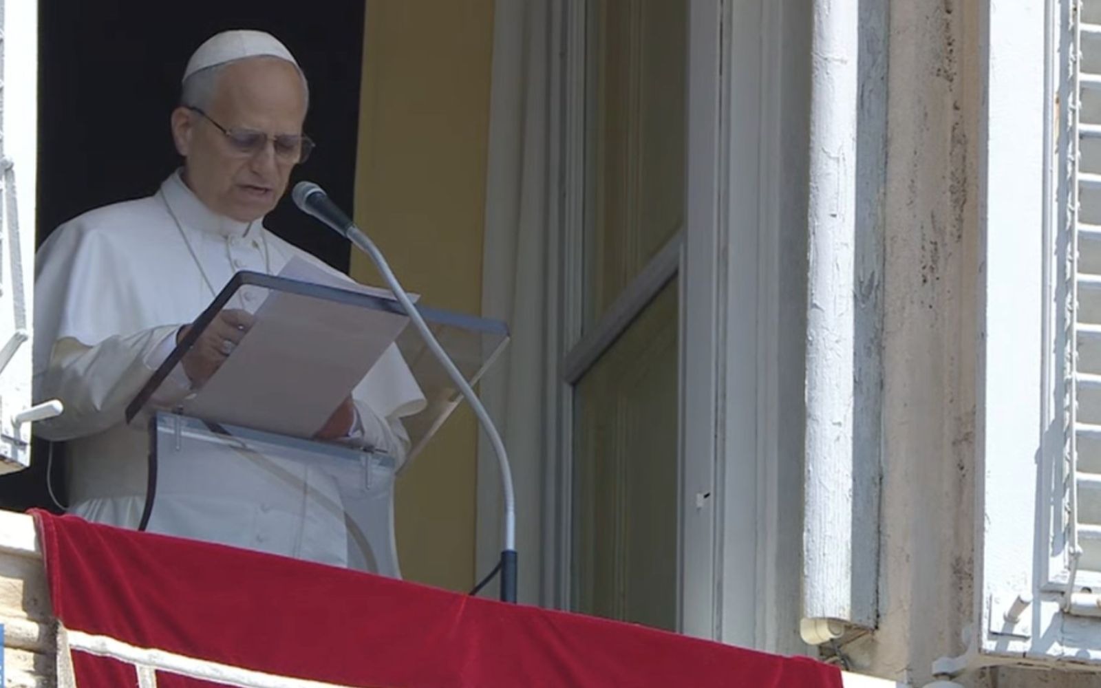 El Papa durante el ángelus de este domingo | Crédito: captura de pantalla Vatican Media