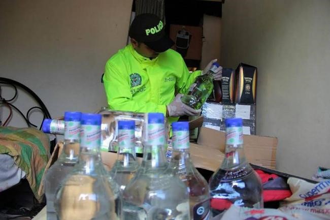  Licor incautado. Foto referencia: Policía Nacional de Colombia