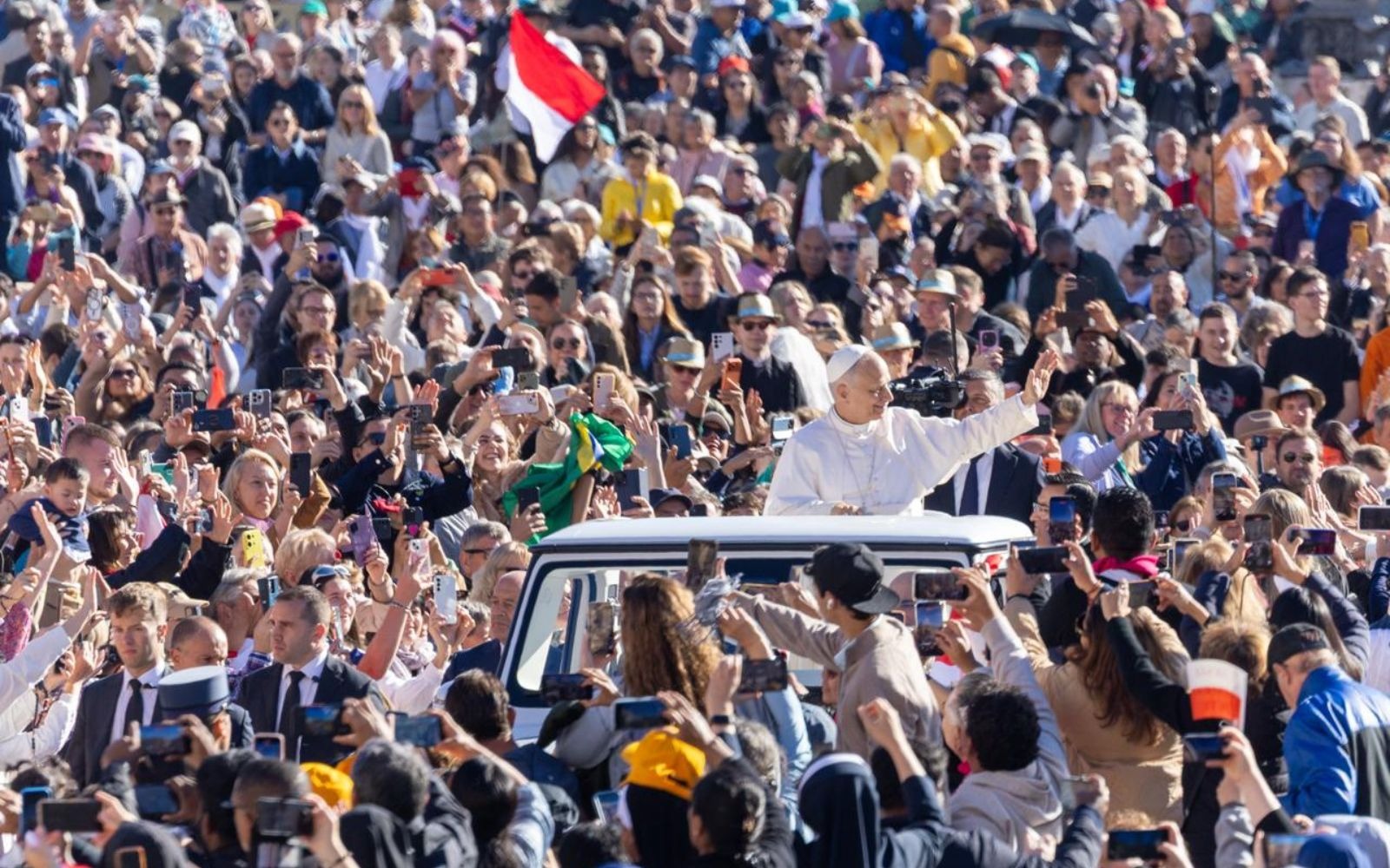 El Papa durante la Audiencia General de este miércoles | Crédito: Daniel Ibañez/EWTN News