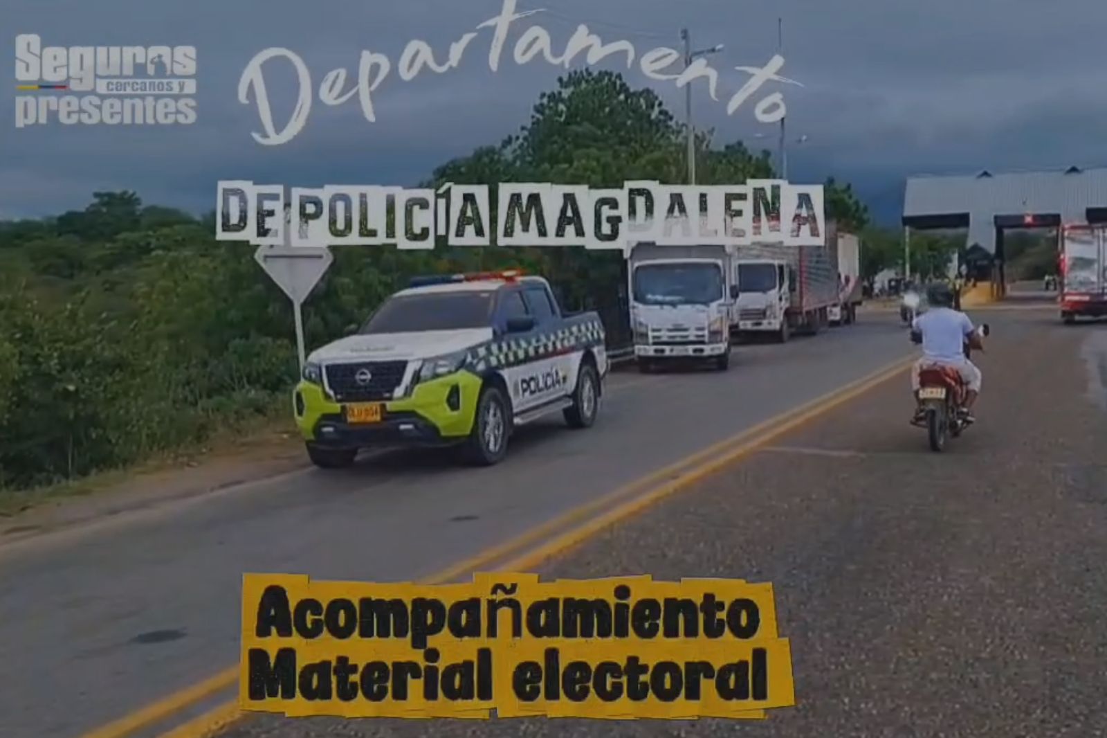 Foto tomada de captura de video de la Policía de Tránsito y Transporte seccional Magdalena. 