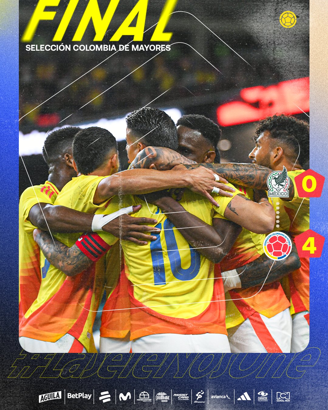 Foto redes sociales de la Selección Colombia. 