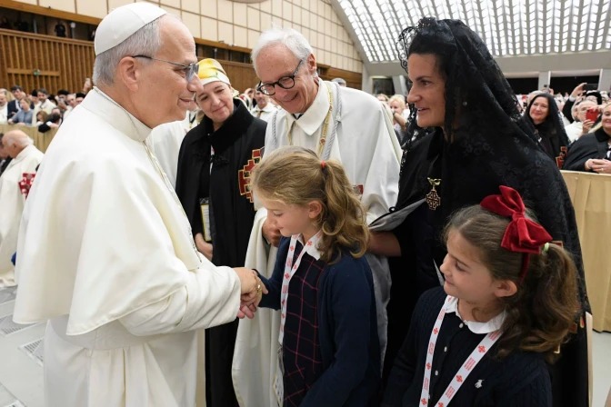 Audiencia del Papa en el Aula Pablo VI con la Orden del Santo Sepulcro de Jerusalén | Crédito: Vatican Media