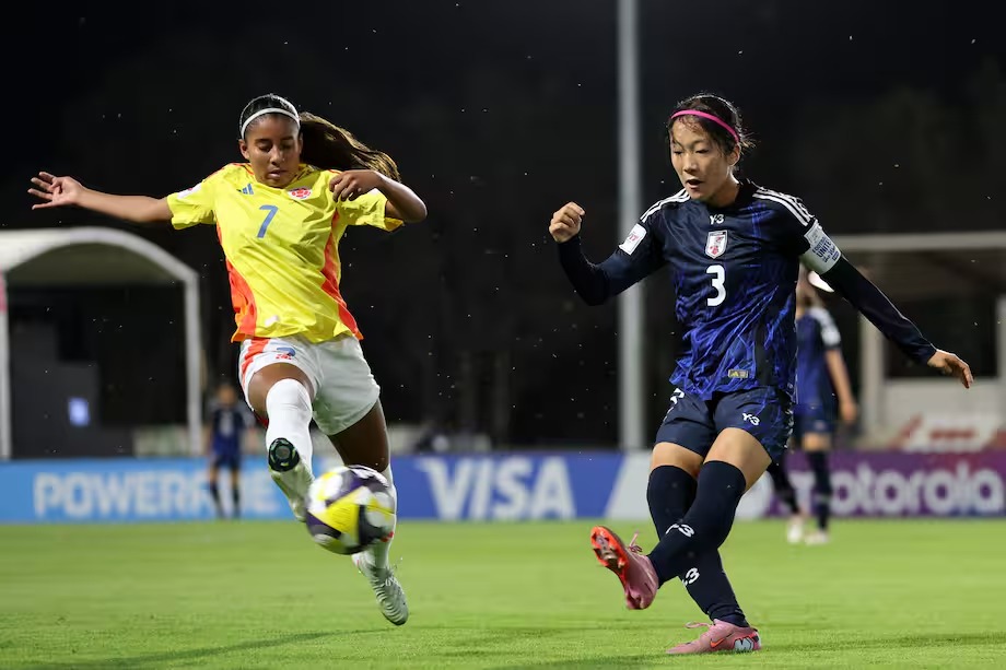 Colombia y Japón, en el Mundial Femenino Sub-17.Foto: Conmebol