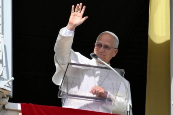 El Papa León XIV en la Plaza de San Pedro en el Vaticano. | Crédito: Daniel Ibáñez / EWTN News.