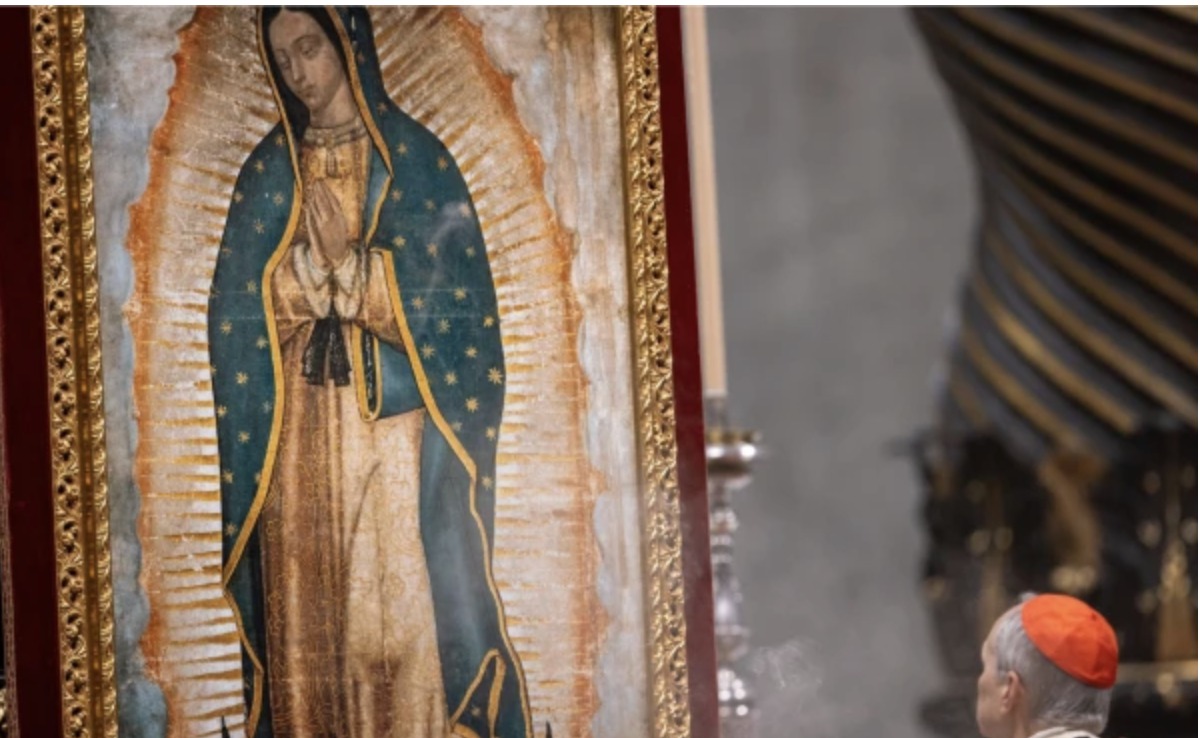Imagen de la Virgen de Guadalupe en el Vaticano | Crédito: Daniel Ibañez/ EWTN News