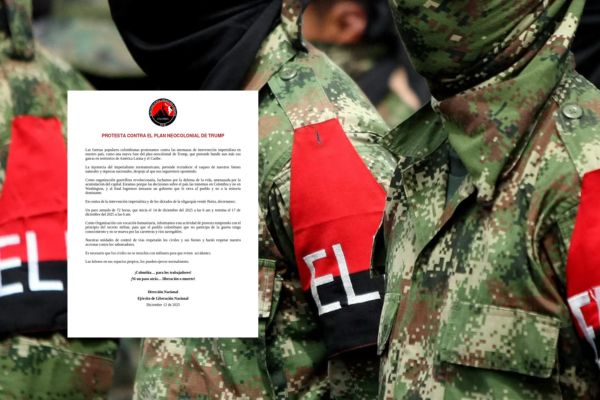 Miembros del Ejército de Liberación Nacional (ELN), en una fotografía de archivo. EFE/Christian Escobar Mora