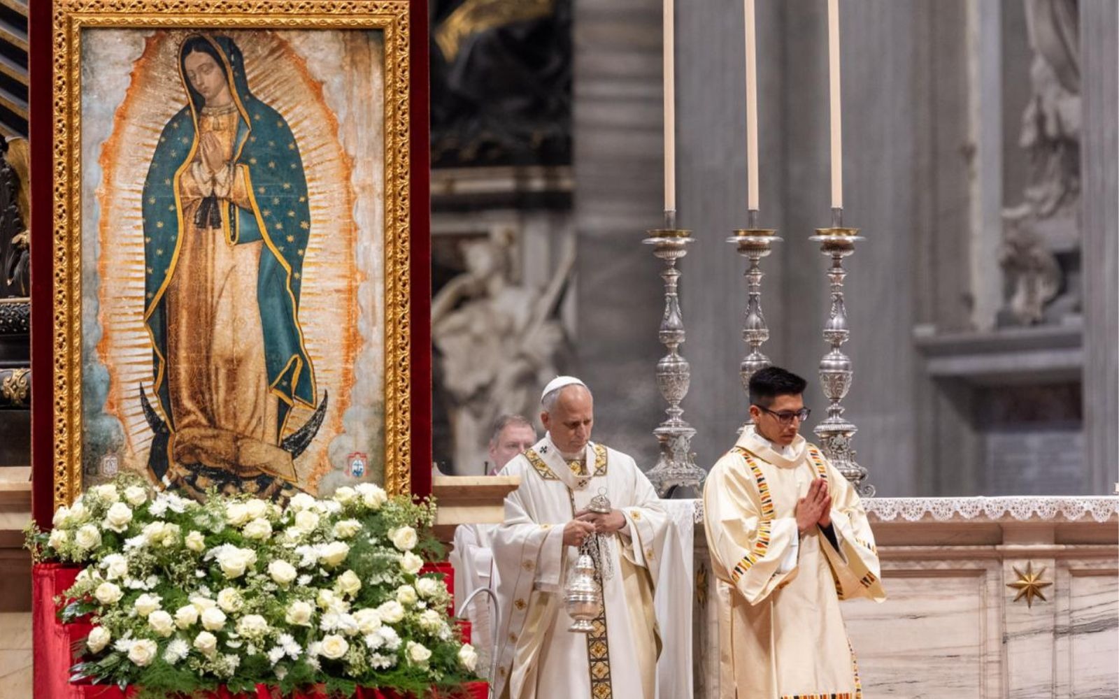 El Papa León XIV preside una Misa en la Solemnidad de Nuestra Señora de Guadalupe este 12 de diciembre | Crédito: Daniel Ibáñez/ EWTN News