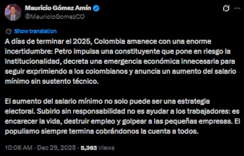 Foto Captura X Mauricio Gómez